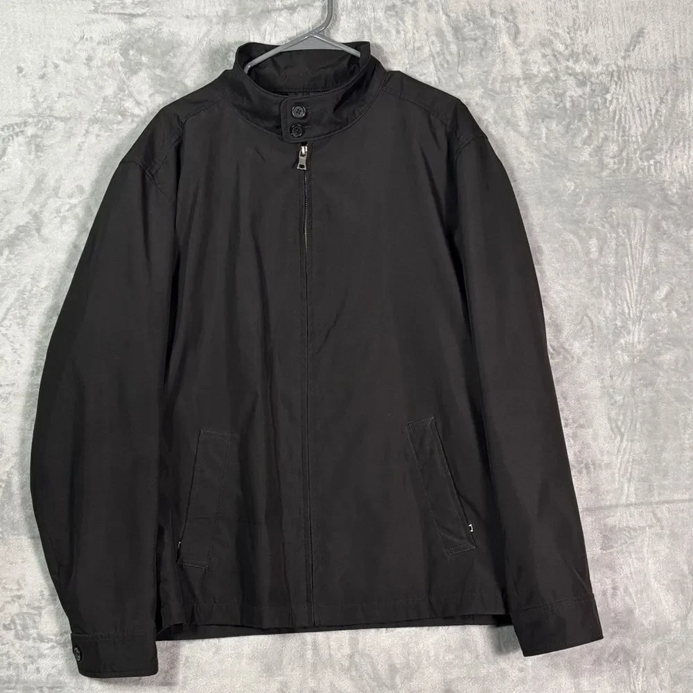 Banana Republic Black Full Zip Snap Neck Closure Jacket Size XL